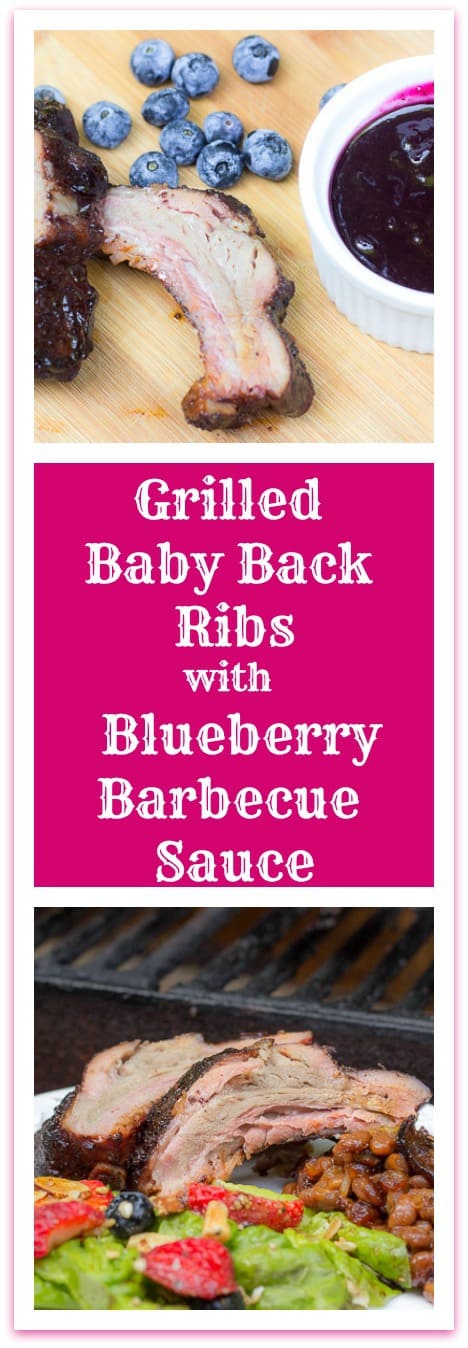 #ad #GetGrillingAmerica Smithfield Extra Tender Extra Meaty Back Ribs Grilled with Blueberry Barbecue Sauce @Smithfield Foods