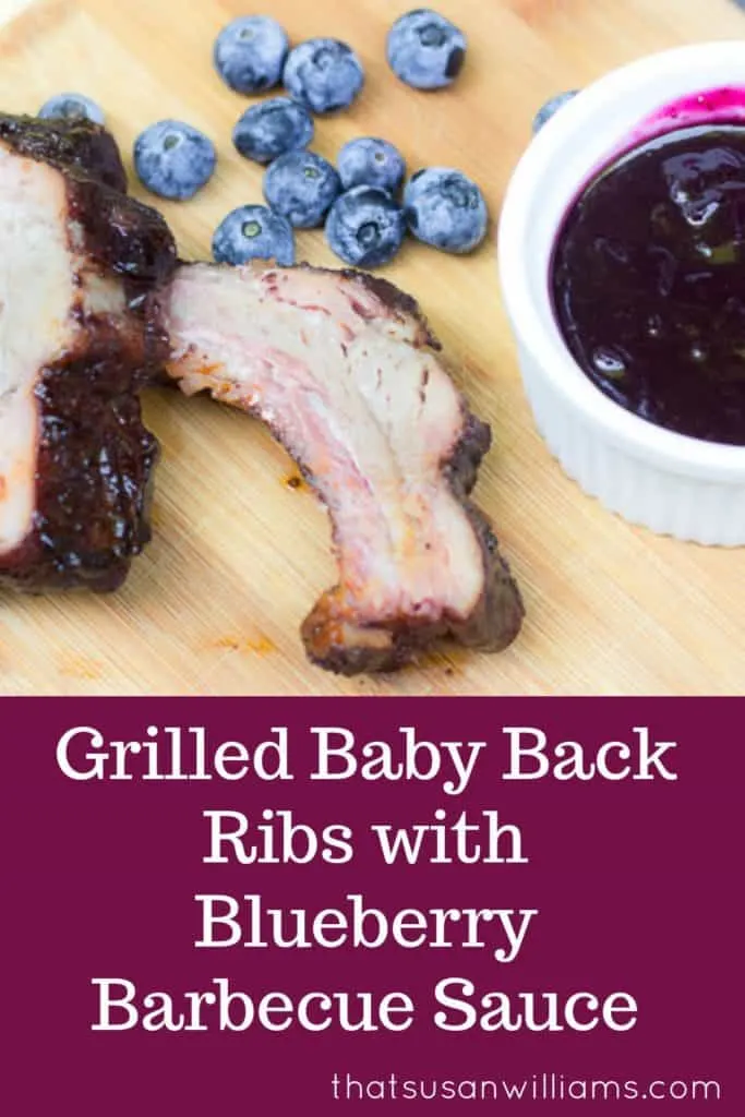 Grilled Baby Back Ribs with Blueberry Barbecue Sauce #grilling #blueberry #barbecuesauce #blueberrybarbecuesauce