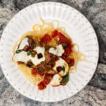 Pizza Chicken Pasta is a one skillet weeknight dinner that kids will love.