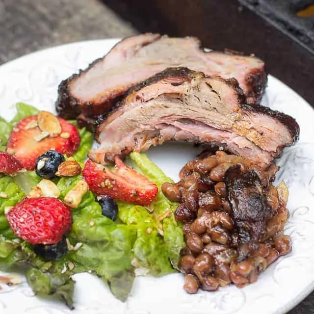 Grilled Baby Back Ribs with Blueberry Barbecue Sauce #grilling #blueberry #barbecuesauce #blueberrybarbecuesauce