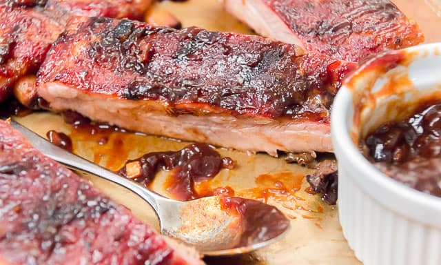 This recipe for Grilled Ribs with Bodacious Balsamic BBQ Sauce is easy and bodaciously delicious!