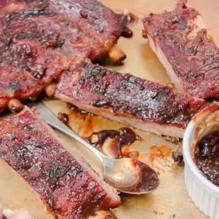 This recipe for Grilled Ribs with Bodacious Balsamic BBQ Sauce is easy and bodaciously delicious!