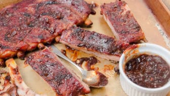 Grilled Ribs with Bodacious Balsamic Barbecue Sauce