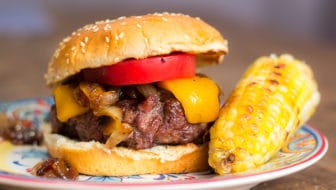 Bambi Burgers with Caramelized Onions