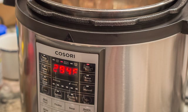 A review of the 6 Quart Premium Cosori Pressure Cooker, and a delicious, easy, and quick recipe for Chicken Adobo in a pressure cooker, plus, a giveaway!