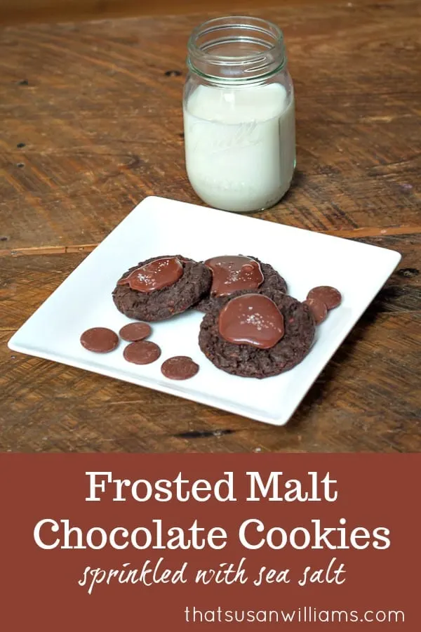 Frosted Malt Chocolate Cookies are the perfect dessert for any chocolate lover, whether it's Christmas, Valentine's Day, or a birthday dessert. #chocolate #cookies #dessert