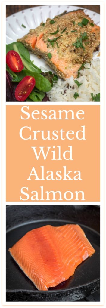 Sesame Crusted Alaska Salmon Recipe #AskForAlaska, #IC, #ad #sustainability #salmon #fish