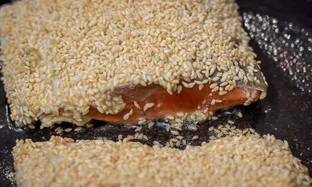 Sesame Crusted Alaska Salmon Recipe #AskForAlaska #sustainability #salmon #fish