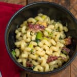 The Recipe for Pasta with Roasted Parsnips, Leeks and Bacon is creamy cozy comfort food at its apex.