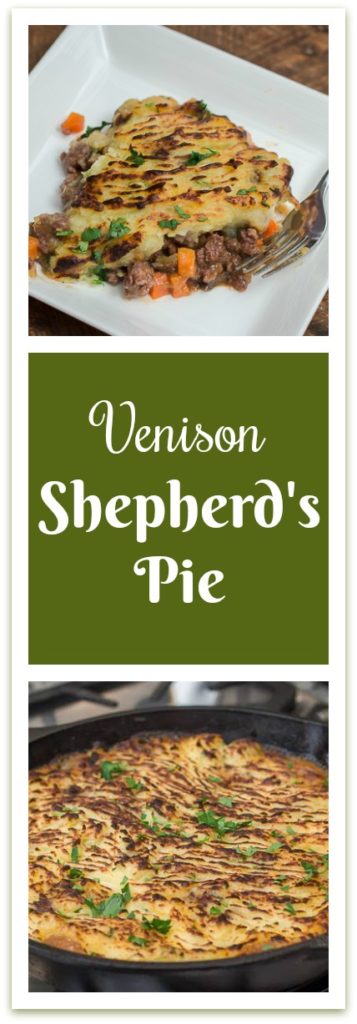 Venison Shepherd's Pie: delicious, easy, and made in a cast iron skillet. #venison #recipe #castironskillet #familyfavorite #shepherdspie