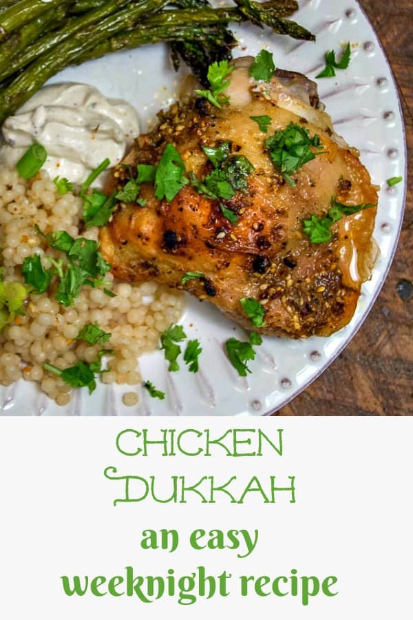 Dukkah is an Egyptian spice and nut blend, but what it does to the flavor of your weeknight chicken will astound you! This recipe for Chicken might just become your brand new family favorite! #chicken #dukkah #chickendukkah #recipe #Egyptian #weeknightrecipe #weeknightmeal