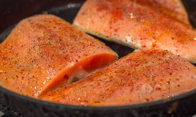 Wild Salmon with Charred Scallion Sauce #recipe #salmon #fish #healthy #simple