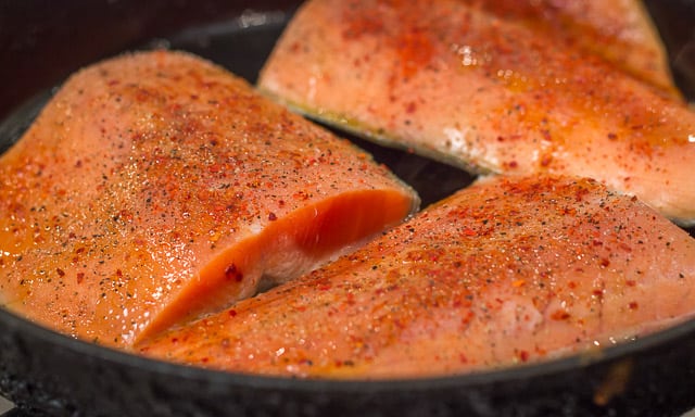Wild Salmon with Charred Scallion Sauce #recipe #salmon #fish #healthy #simple