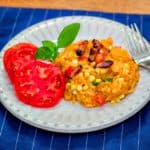 Southern Summer Risotto: an Italian dish made with corn, tomatoes, and bacon #pressurecooker #InstantPot #risotto #easy #recipe