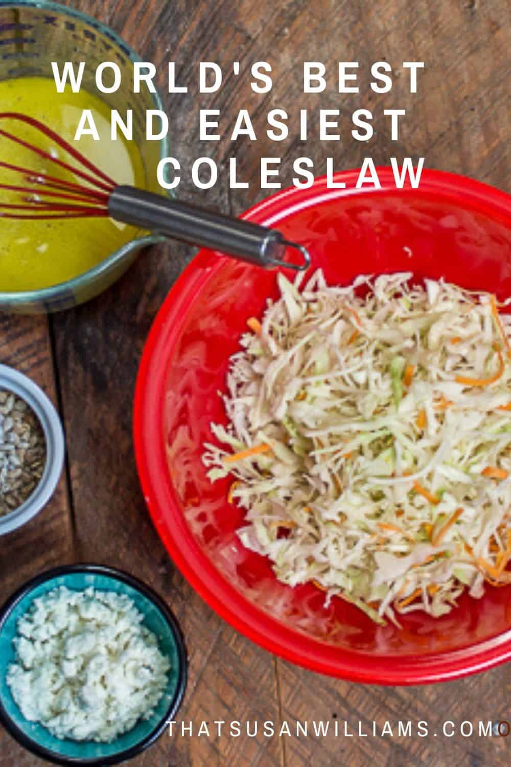 World's Best and Easiest Coleslaw with a Homemade Vinaigrette