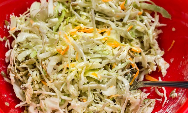  World's Best and Easiest Coleslaw, with Susan's Homemade Vinaigrette for the Overachiever. #coleslaw #recipe #salad #vinaigrette