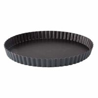 MATFER BOURGEAT 332225 Exopan Fluted Pie Pan with Removable Bottom, 1 Dark Gray