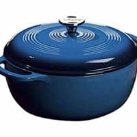 Lodge 6 Quart Enameled Cast Iron Dutch Oven. Blue Enamel Dutch Oven (Blue)