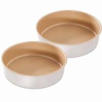 Nordic Ware Round Non-stick Natural Aluminum Cake Pans (2 Pack), Metallic