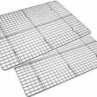 Checkered Chef Cooling Racks for Baking - Baking Rack Twin Set. Stainless Steel Oven and Dishwasher Safe Wire Cooling Rack. 