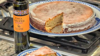 Sliced Lemon Almond Olive Oil Cake