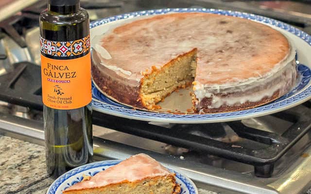 Sliced Lemon Almond Olive Oil Cake