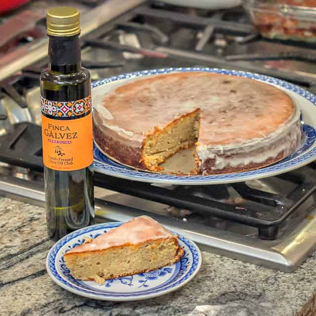 Sliced Lemon Almond Olive Oil Cake