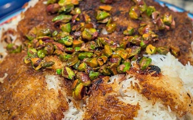 Jeweled Rice (Tahdig) Iranian Recipe