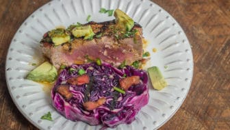 Super Simple Grilled Tuna with Avocado, Soy, Ginger, and Cilantro