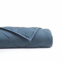 YnM Weighted Blanket (15 lbs, 48''x72'', Twin Size) | 2.0 Cool Heavy Blanket | 100% Cotton Material with Glass Beads