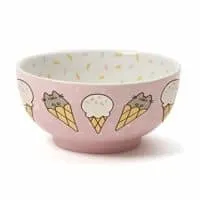 Pusheen by Our Name is Mud Stoneware Ice Cream Snack Bowl, Pink, 2.625"