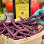 Oven Roasted Green Beans with Bacon and Onion