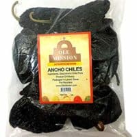 Dried Ancho Chiles Peppers 4 oz, Great For Sauce, Chili, Stews, Soups, Mole, Tamales, Salsa and Mexican Recipes By Ole Mission