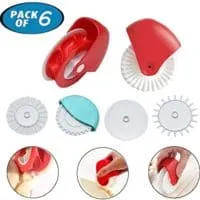 Pastry Wheel Cutter Decorator and Cutter, set of 6