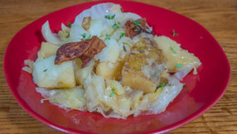 Caboose: Stovetop Cooked Cabbage, Potatoes and Bacon