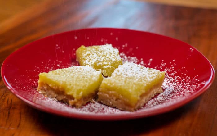 Lovely Meyer Lemon Bars with Olive Oil and Sea Salt