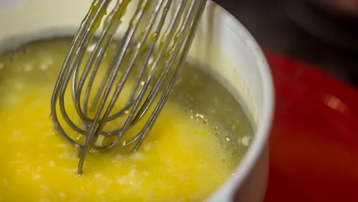 Straining the Lemon Curd