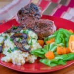 Oven Baked Risotto with Crispy Mushrooms