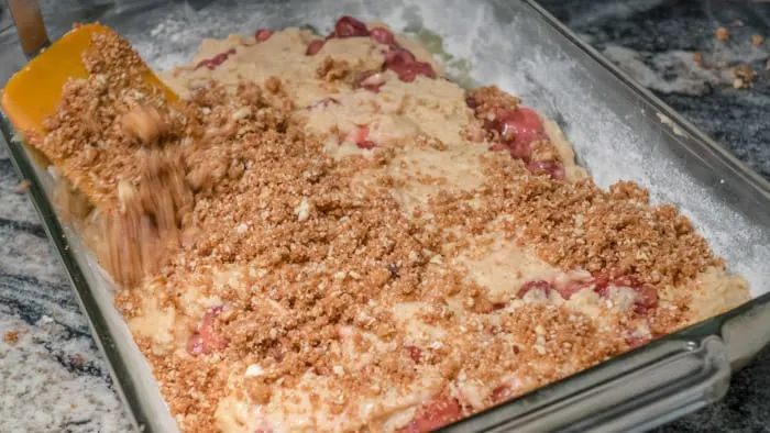 Coffee Cake with Cherries, Pecans, and Browned Butter