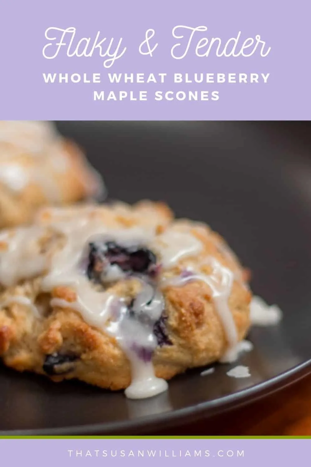 Whole Wheat Blueberry Maple Scones