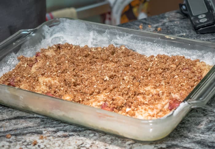 Coffee Cake with Cherries, Pecans, and Browned Butter