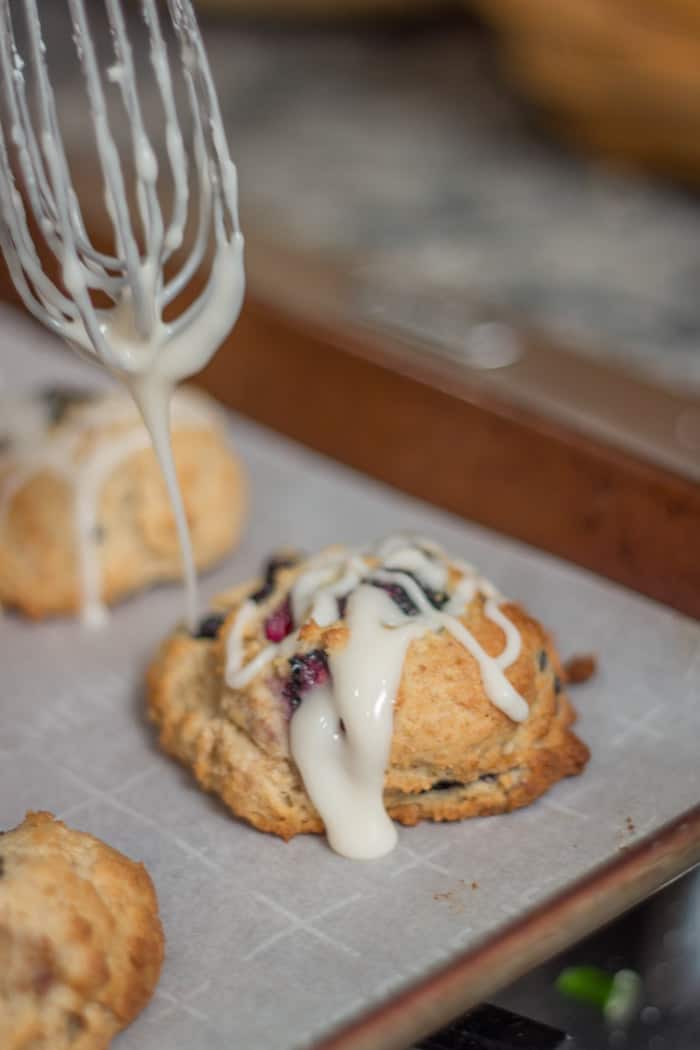 Whole Wheat Blueberry Maple Scones