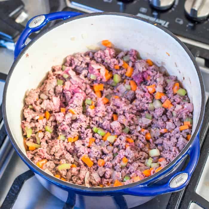 Knocking the rosy red off the meat's color.