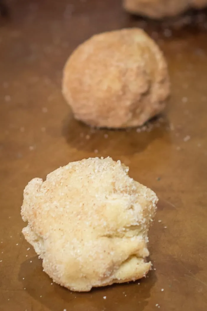 Cookie Dough Balls rolled in sugar