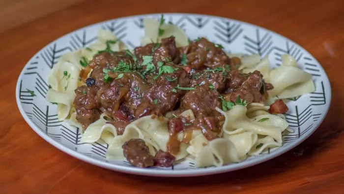 Beef Carbonnade, plated