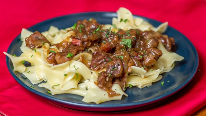 Beef Carbonnade, plated