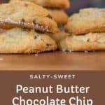 A pin for Pinterest: Peanut Butter Chocolate Chip Shortbread