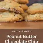 A pin for Pinterest: Peanut Butter Chocolate Chip Shortbread