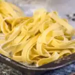 Permalink to: Homemade Pasta Recipe With KitchenAid Pasta Attachment A close up view of the rolled out pasta.