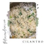 Easy Cilantro Lime Rice with Cardamom seeds pin for Pinterest